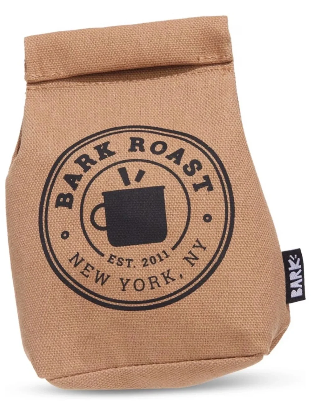 Bark Box L Super Chewer Jitter Pug Coffee bean Multi part rip reveal dog toy NEW